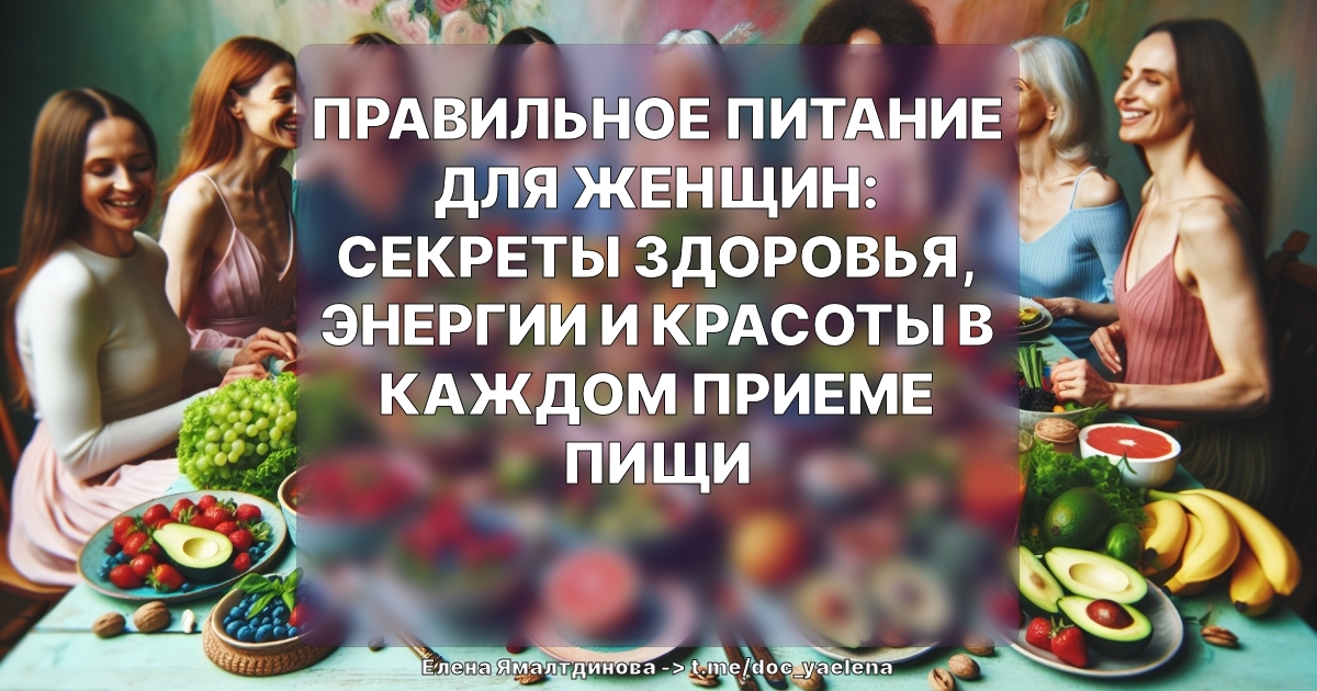 Правильное питание для женщин: секреты здоровья, энергии и красоты в каждом приеме пищи