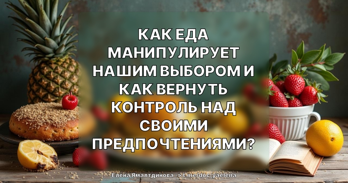 Как еда манипулирует нашим выбором и как вернуть контроль над своими предпочтениями?