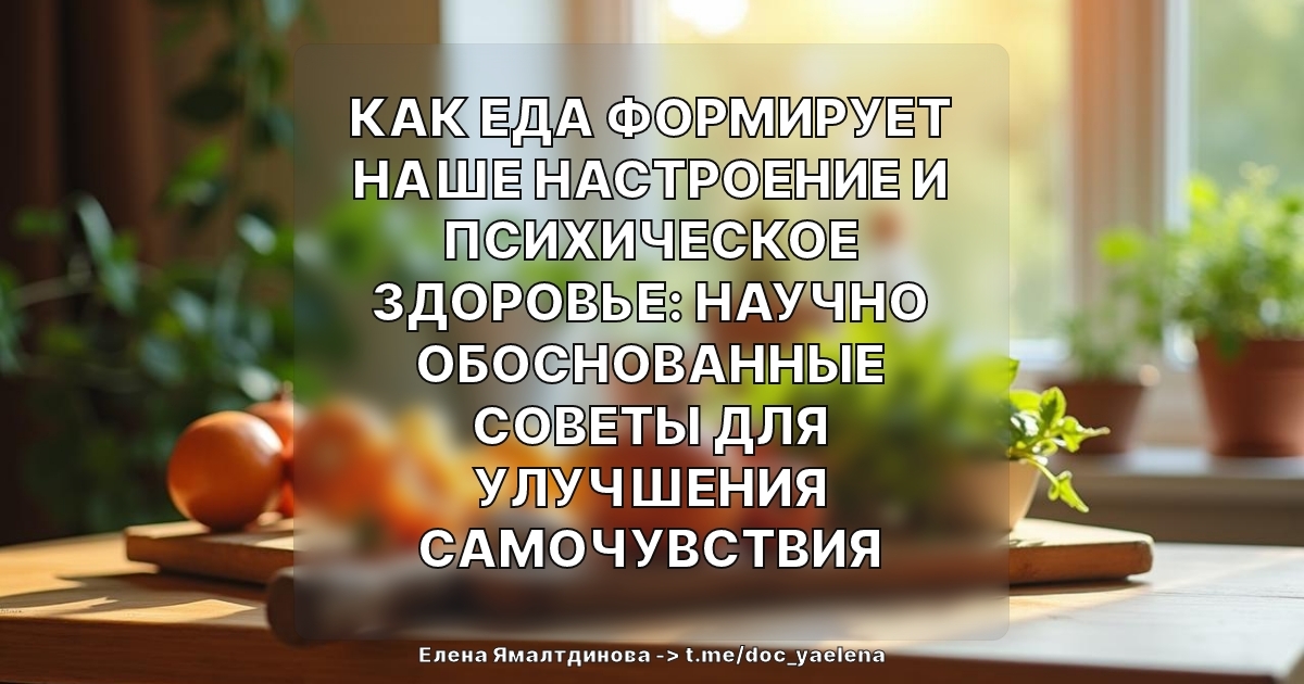 Как еда формирует наше настроение и психическое здоровье: научно обоснованные советы для улучшения самочувствия