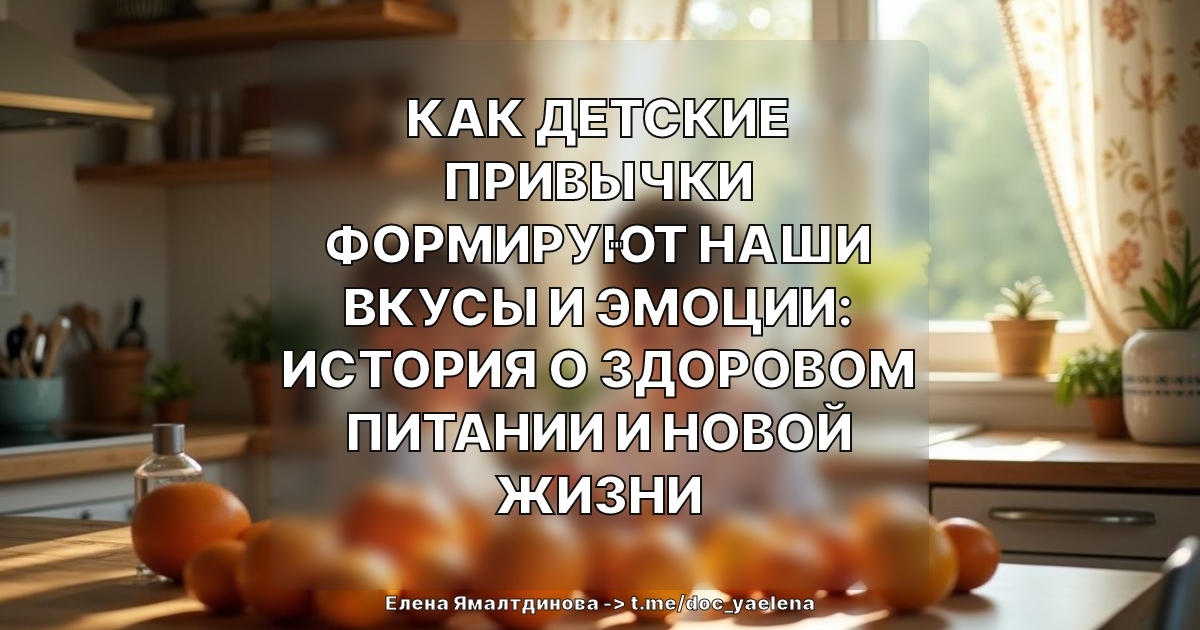 Как детские привычки формируют наши вкусы и эмоции: История о здоровом питании и новой жизни