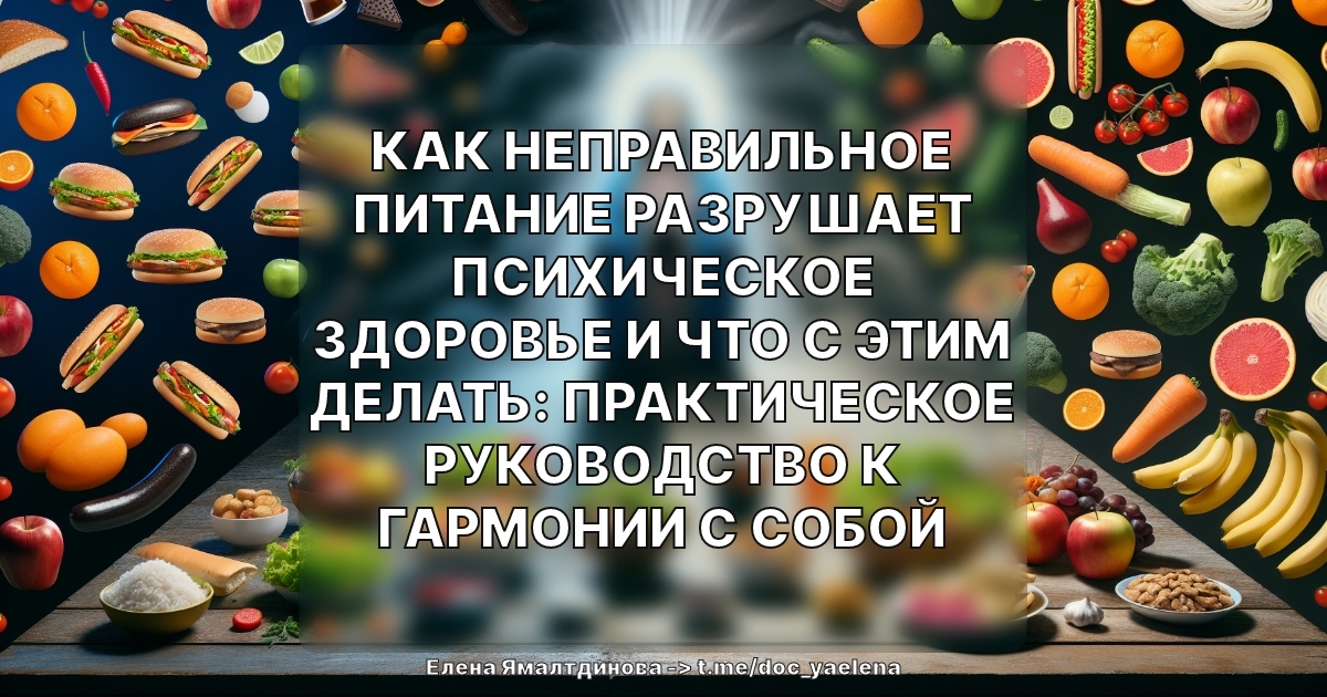 Как неправильное питание разрушает психическое здоровье и что с этим делать: практическое руководство к гармонии с собой
