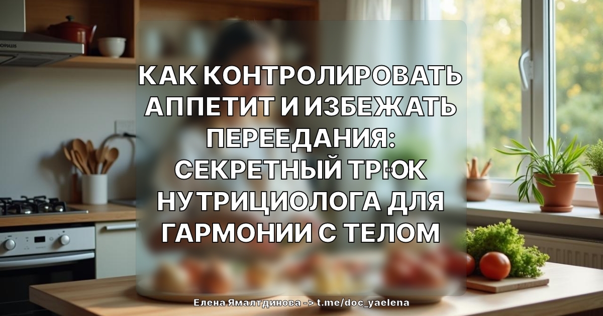 Как контролировать аппетит и избежать переедания: секретный трюк нутрициолога для гармонии с телом