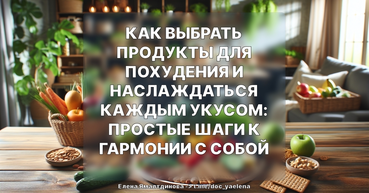 Как выбрать продукты для похудения и наслаждаться каждым укусом: простые шаги к гармонии с собой