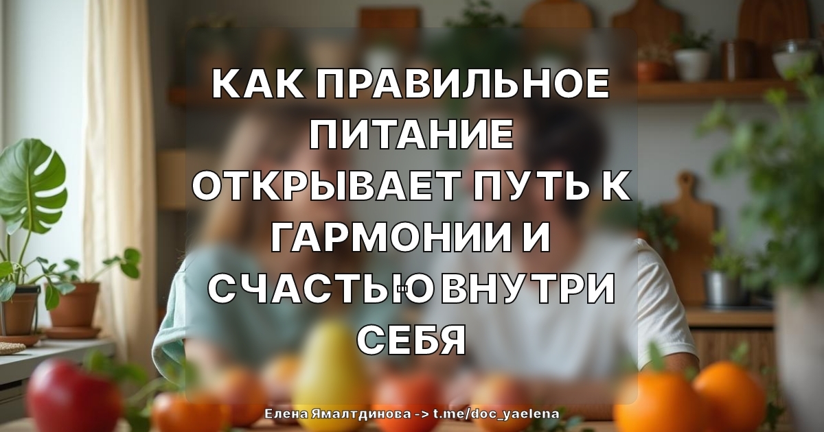 Как правильное питание открывает путь к гармонии и счастью внутри себя
