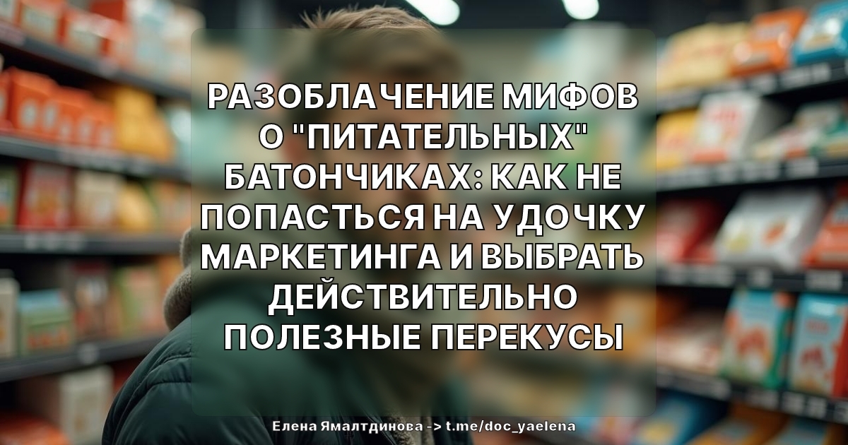Разоблачение мифов о "питательных" батончиках: как не попасться на удочку маркетинга и выбрать действительно полезные перекусы