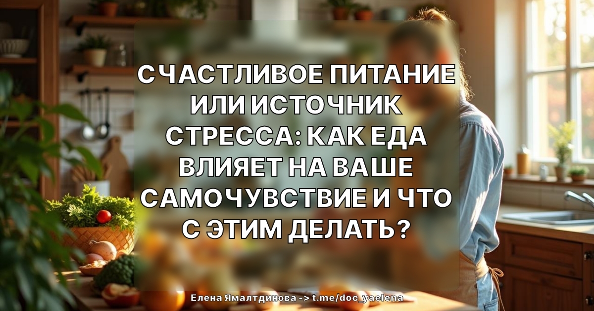 Счастливое питание или источник стресса: как еда влияет на ваше самочувствие и что с этим делать?