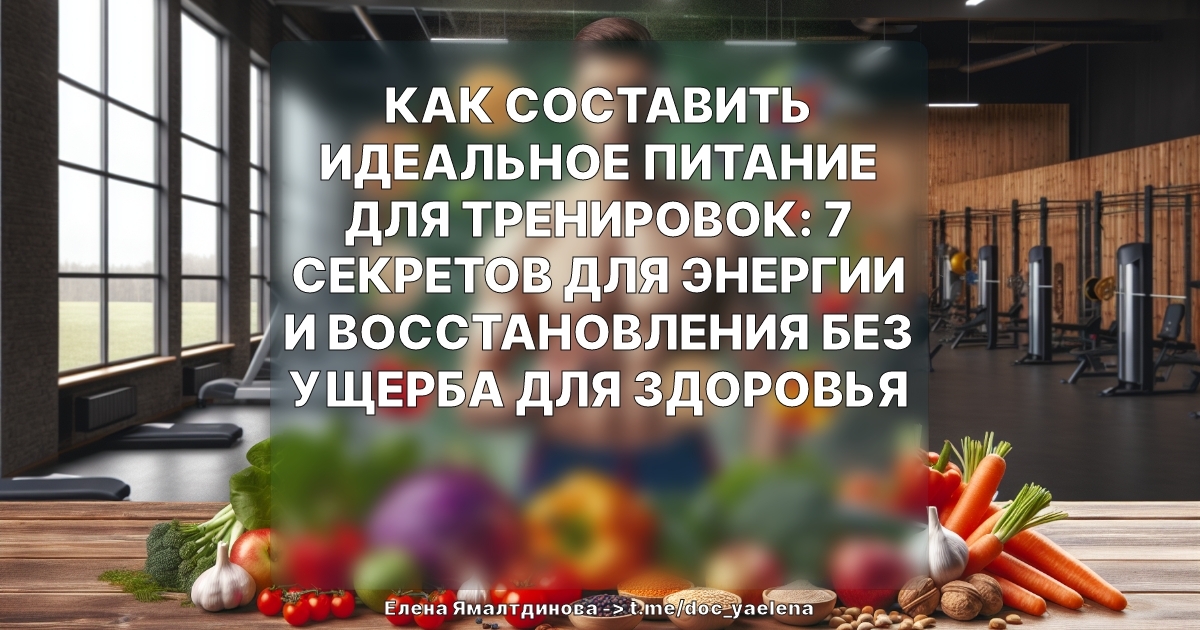 Как составить идеальное питание для тренировок: 7 секретов для энергии и восстановления без ущерба для здоровья
