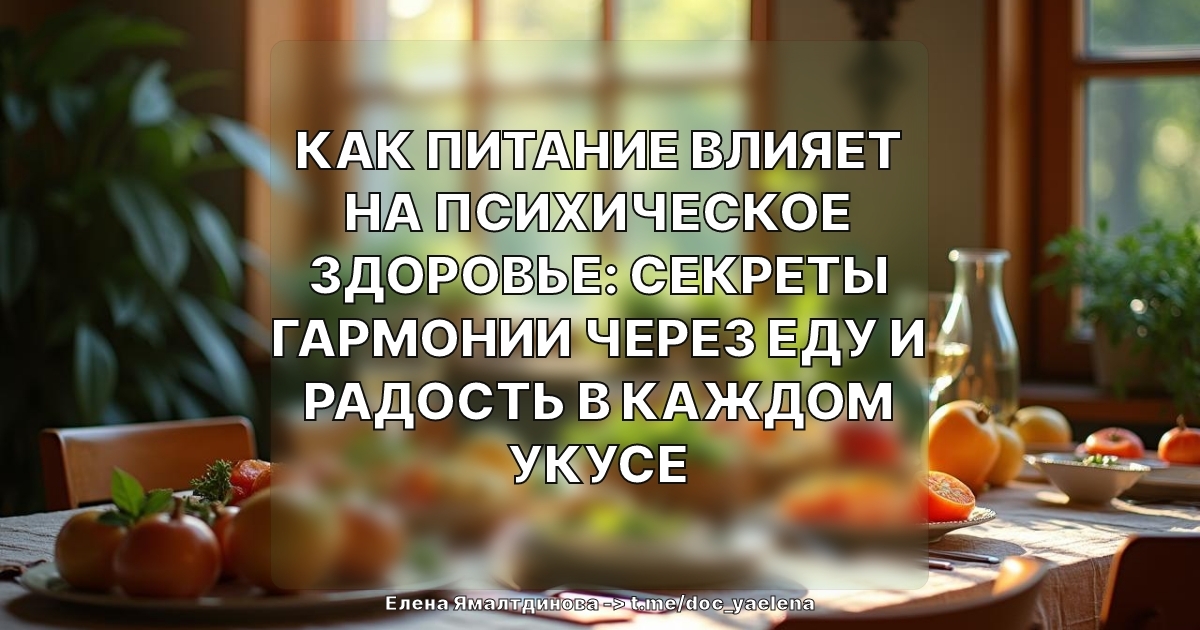 Как питание влияет на психическое здоровье: секреты гармонии через еду и радость в каждом укусе