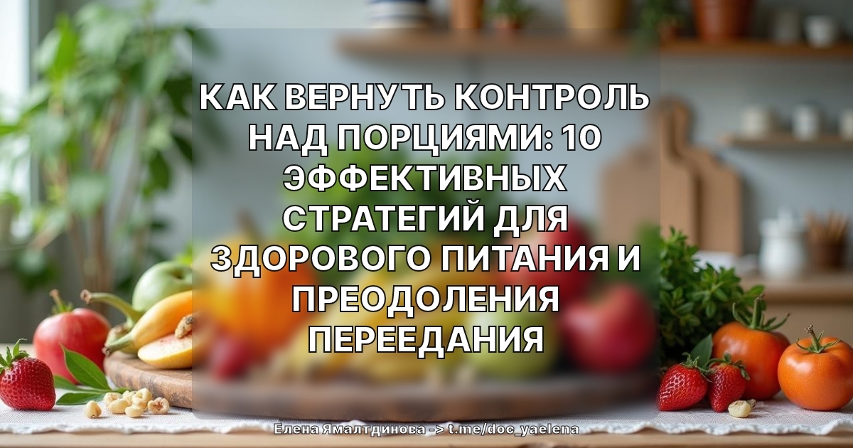 Как вернуть контроль над порциями: 10 эффективных стратегий для здорового питания и преодоления переедания