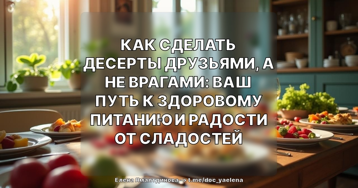 Как сделать десерты друзьями, а не врагами: ваш путь к здоровому питанию и радости от сладостей