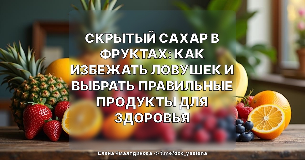 Скрытый сахар в фруктах: как избежать ловушек и выбрать правильные продукты для здоровья