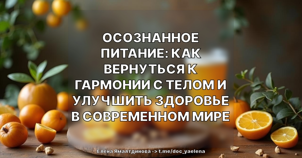 Осознанное питание: как вернуться к гармонии с телом и улучшить здоровье в современном мире