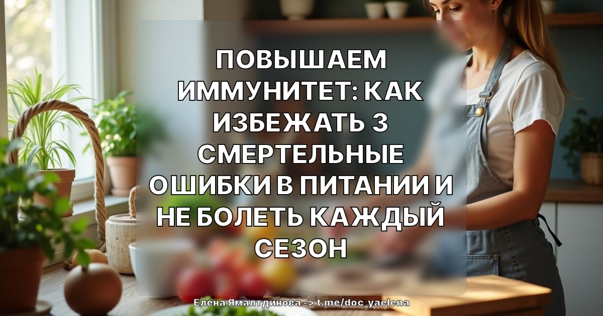 Повышаем иммунитет: как избежать 3 смертельные ошибки в питании и не болеть каждый сезон