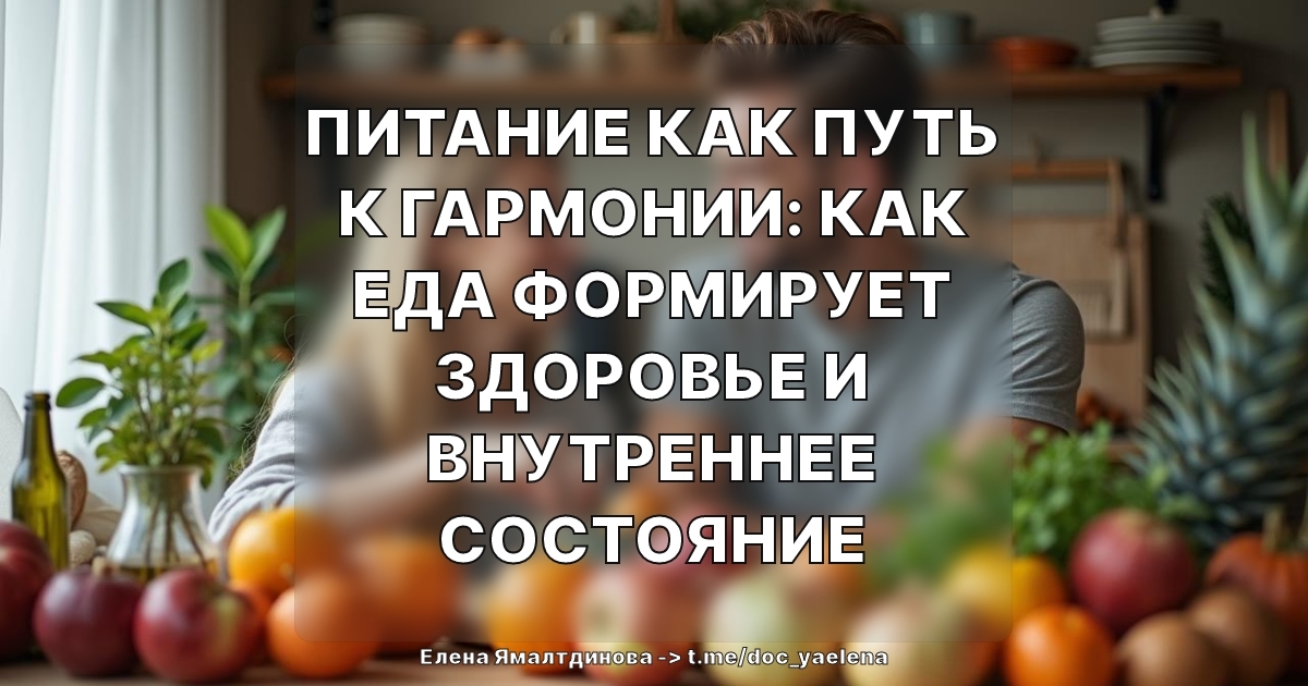 Питание как путь к гармонии: как еда формирует здоровье и внутреннее состояние