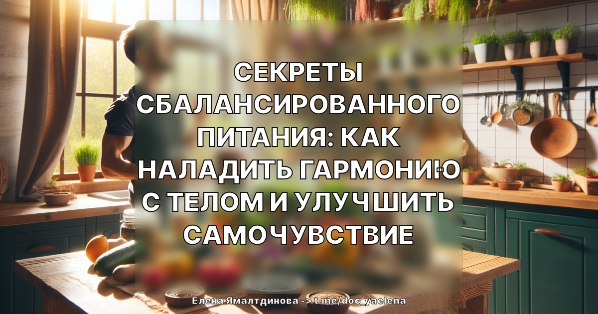 Секреты сбалансированного питания: как наладить гармонию с телом и улучшить самочувствие