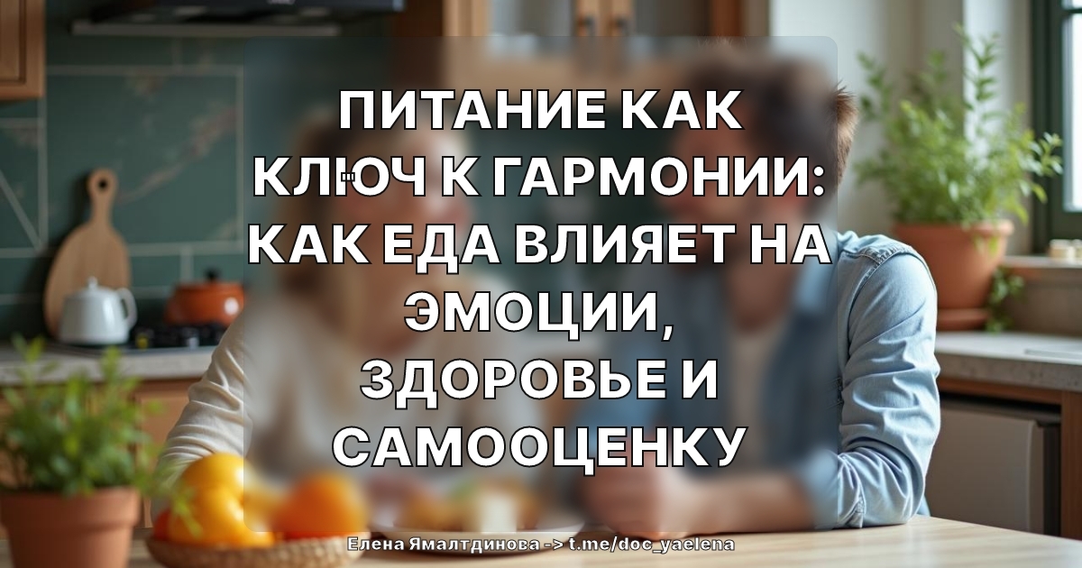 Питание как ключ к гармонии: как еда влияет на эмоции, здоровье и самооценку