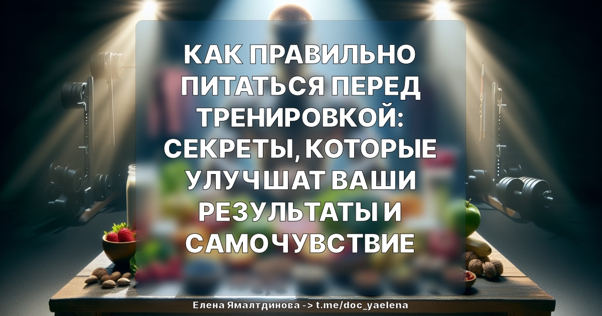 Как правильно питаться перед тренировкой: секреты, которые улучшат ваши результаты и самочувствие