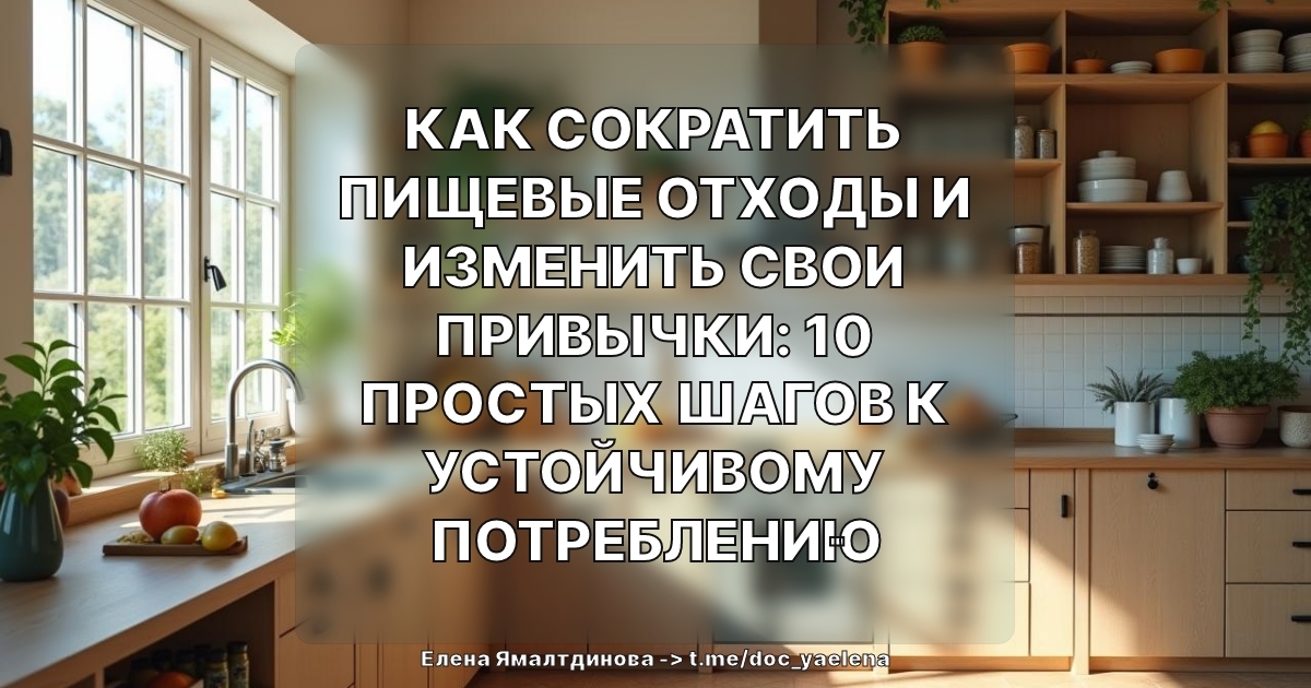 Как сократить пищевые отходы и изменить свои привычки: 10 простых шагов к устойчивому потреблению
