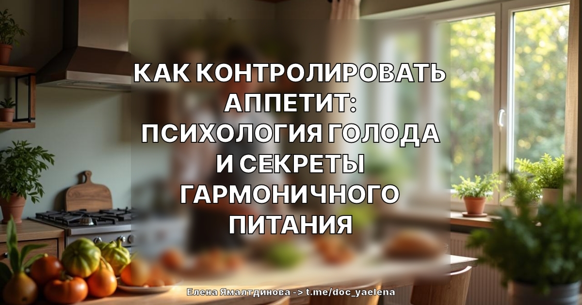 Как контролировать аппетит: психология голода и секреты гармоничного питания