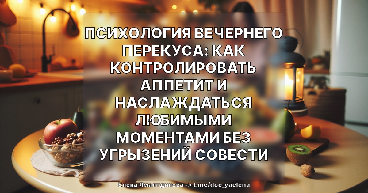 Психология вечернего перекуса: как контролировать аппетит и наслаждаться любимыми моментами без угрызений совести