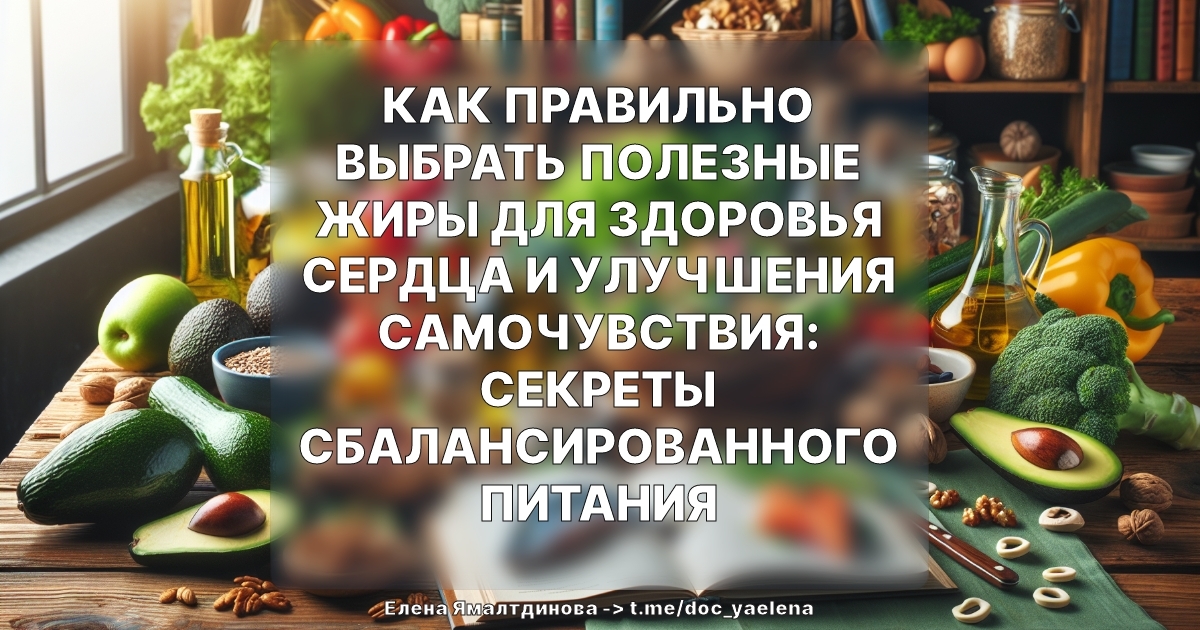 Как правильно выбрать полезные жиры для здоровья сердца и улучшения самочувствия: секреты сбалансированного питания