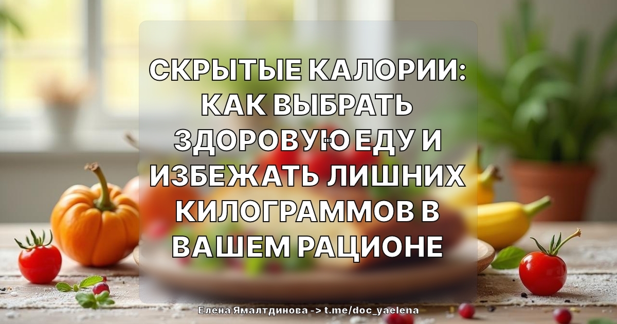 Скрытые калории: как выбрать здоровую еду и избежать лишних килограммов в вашем рационе