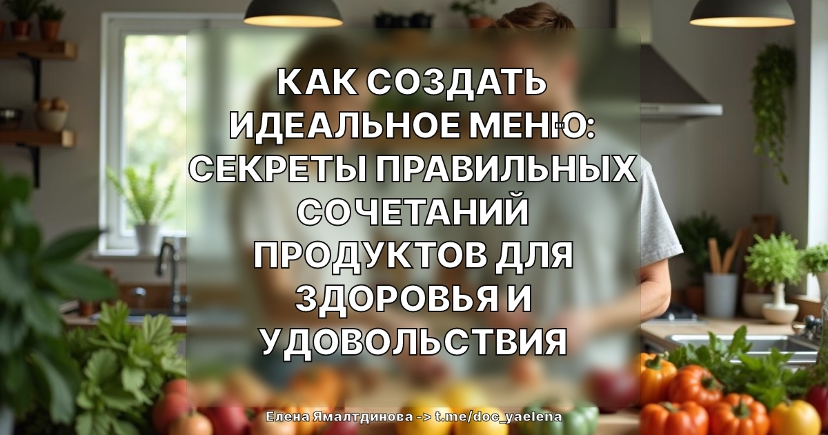 Как создать идеальное меню: Секреты правильных сочетаний продуктов для здоровья и удовольствия