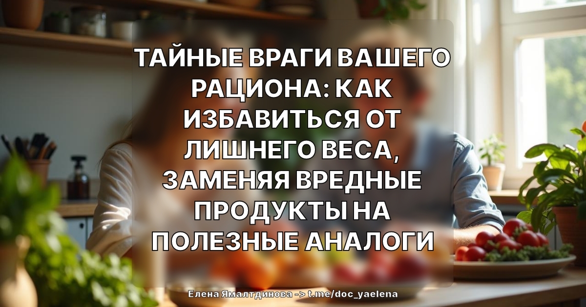 Тайные враги вашего рациона: как избавиться от лишнего веса, заменяя вредные продукты на полезные аналоги