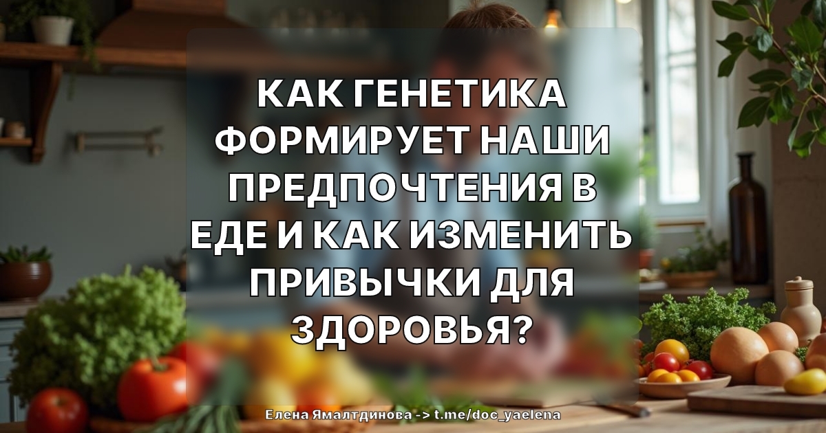 Как генетика формирует наши предпочтения в еде и как изменить привычки для здоровья?