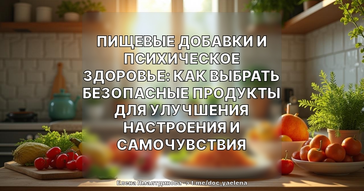 Пищевые добавки и психическое здоровье: как выбрать безопасные продукты для улучшения настроения и самочувствия
